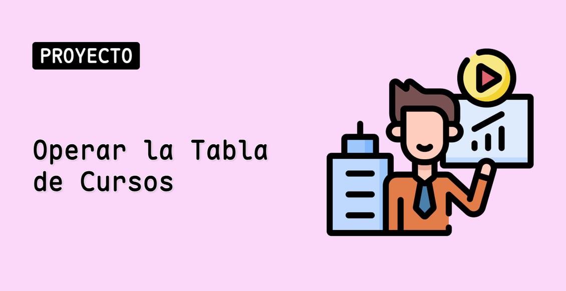 Operar la Tabla de Cursos