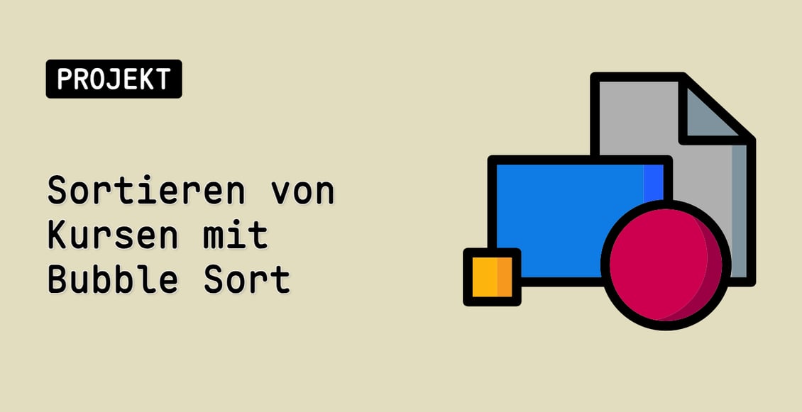 Sortieren von Kursen mit Bubble Sort