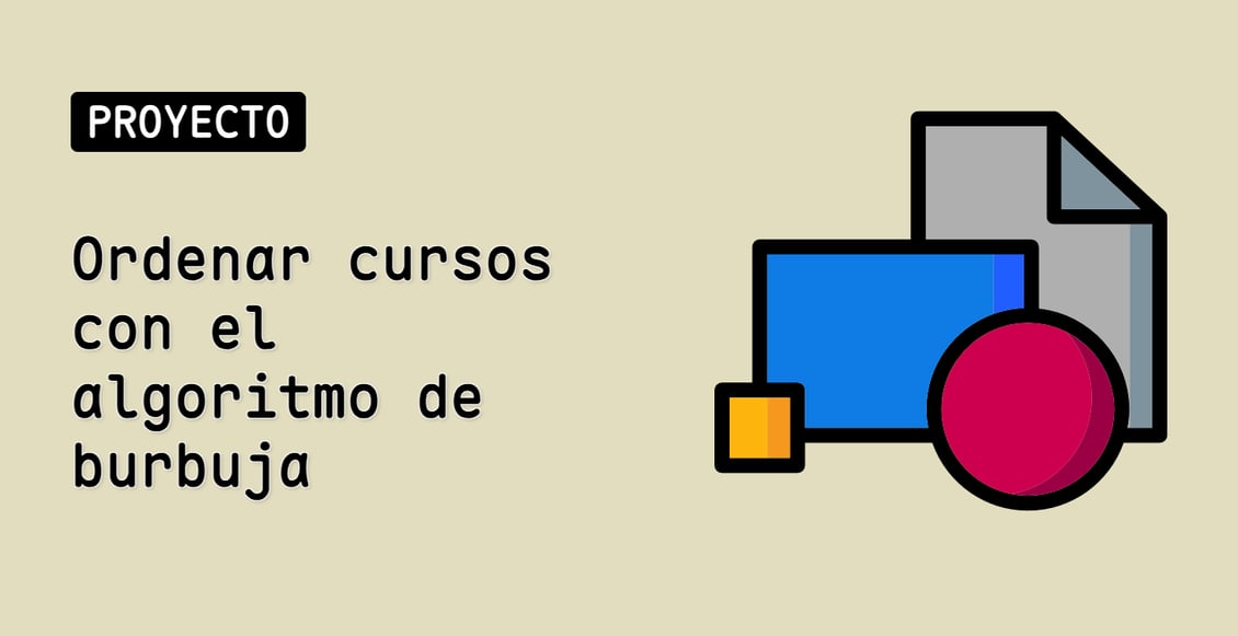 Ordenar cursos con el algoritmo de burbuja