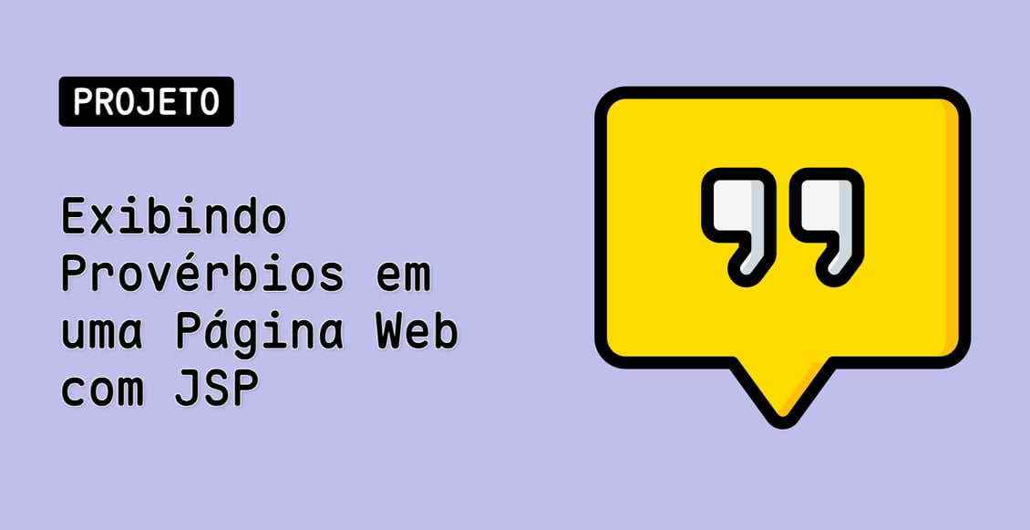Exibindo Provérbios em uma Página Web com JSP