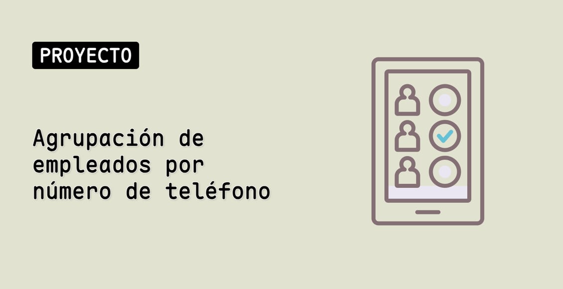 Agrupación de empleados por número de teléfono