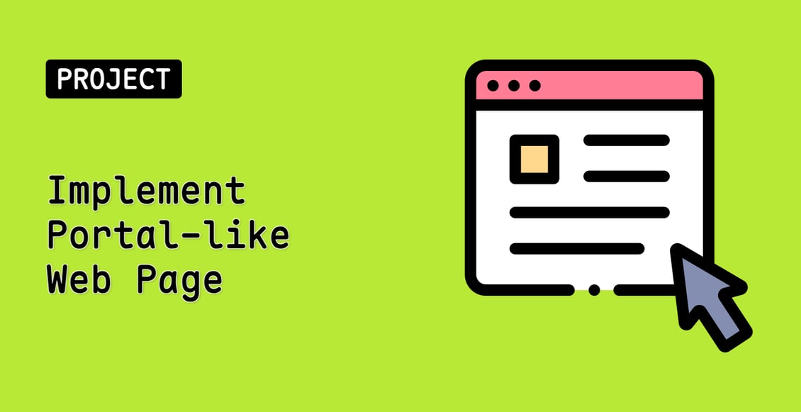Implement Portal-like Web Page