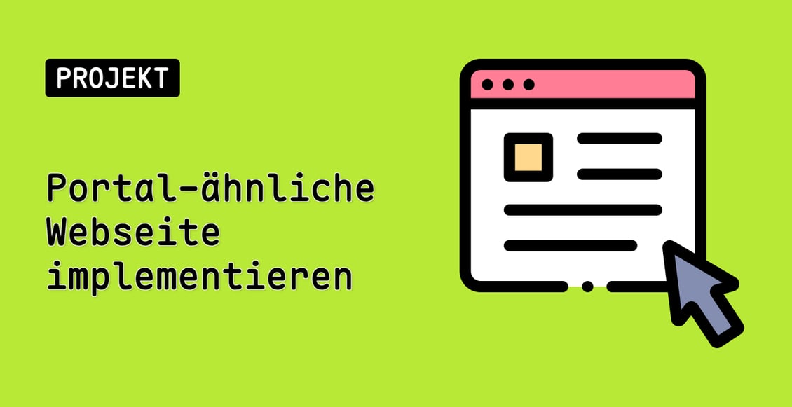 Portal-ähnliche Webseite implementieren