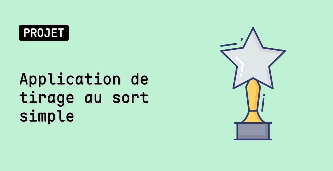 Application de tirage au sort simple