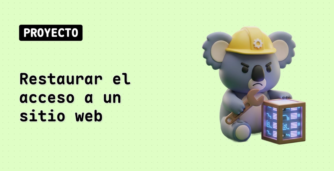 Restaurar el acceso a un sitio web