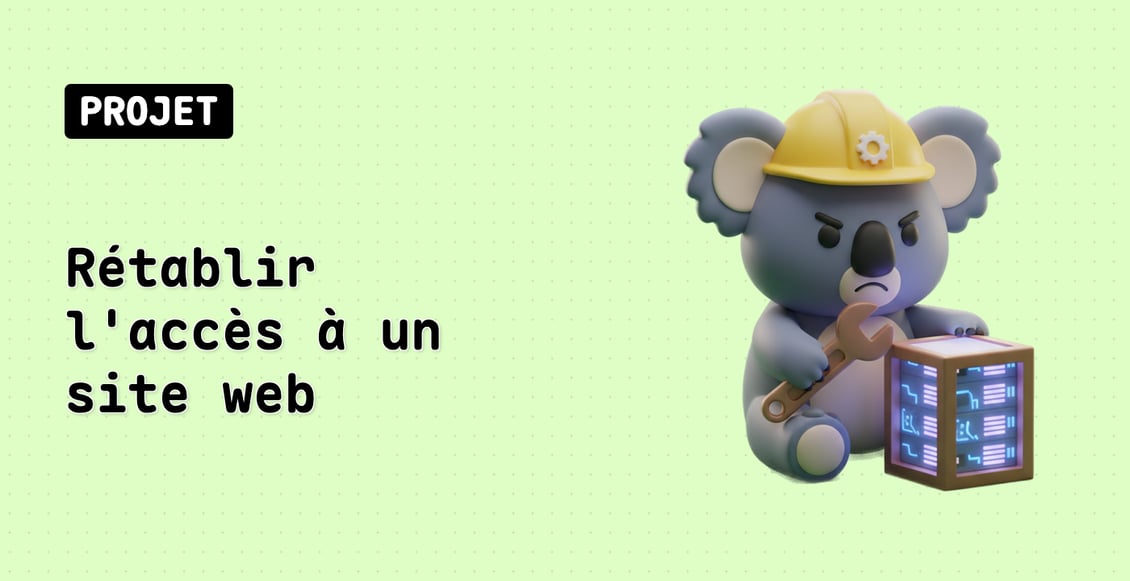 Rétablir l'accès à un site web
