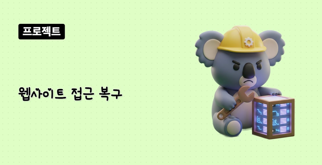 웹사이트 접근 복구