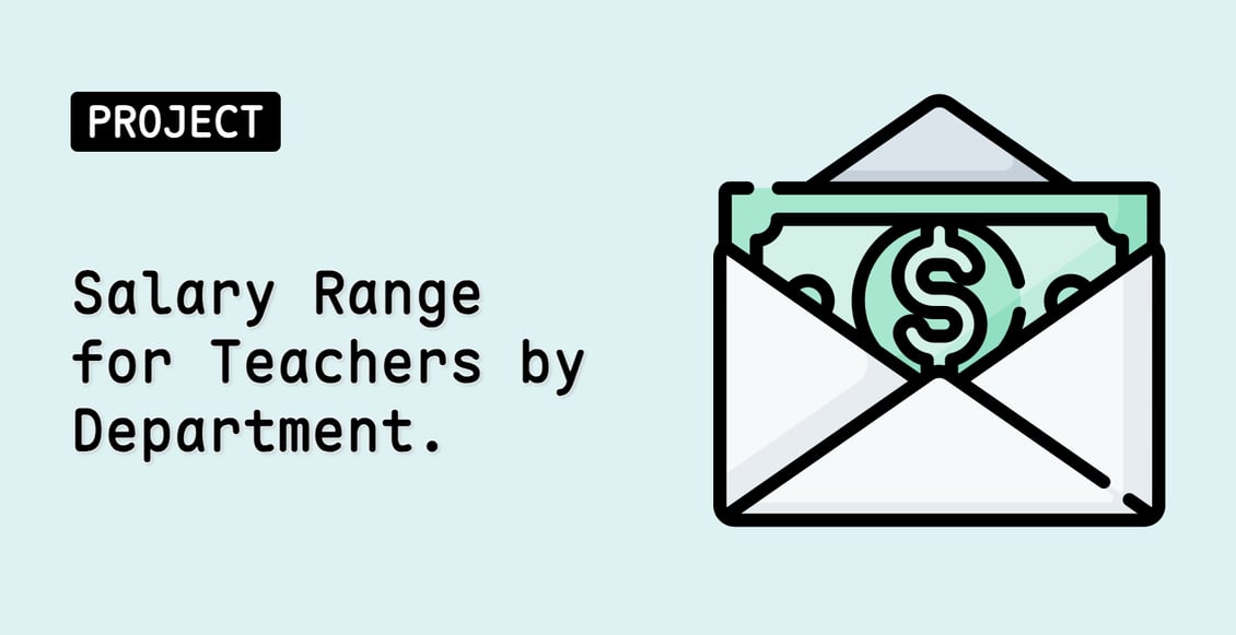 Salary Range for Teachers by Department.