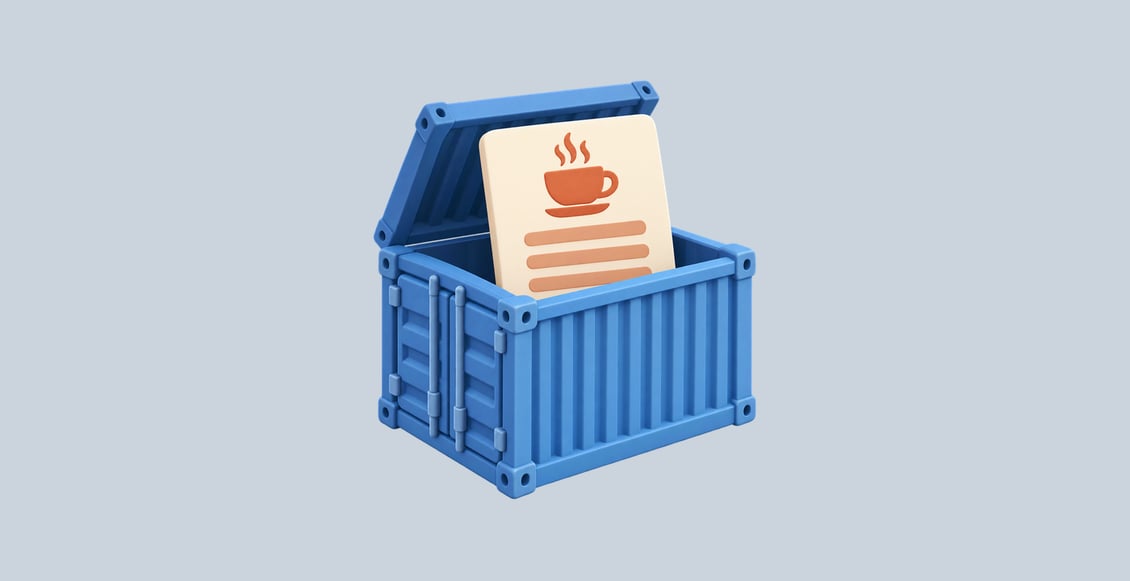 Shipping a Café Menu in a Container