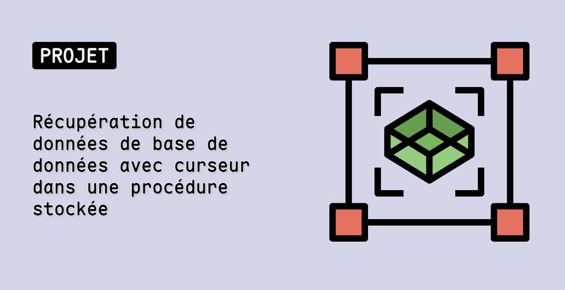 Récupération de données de base de données avec curseur dans une procédure stockée