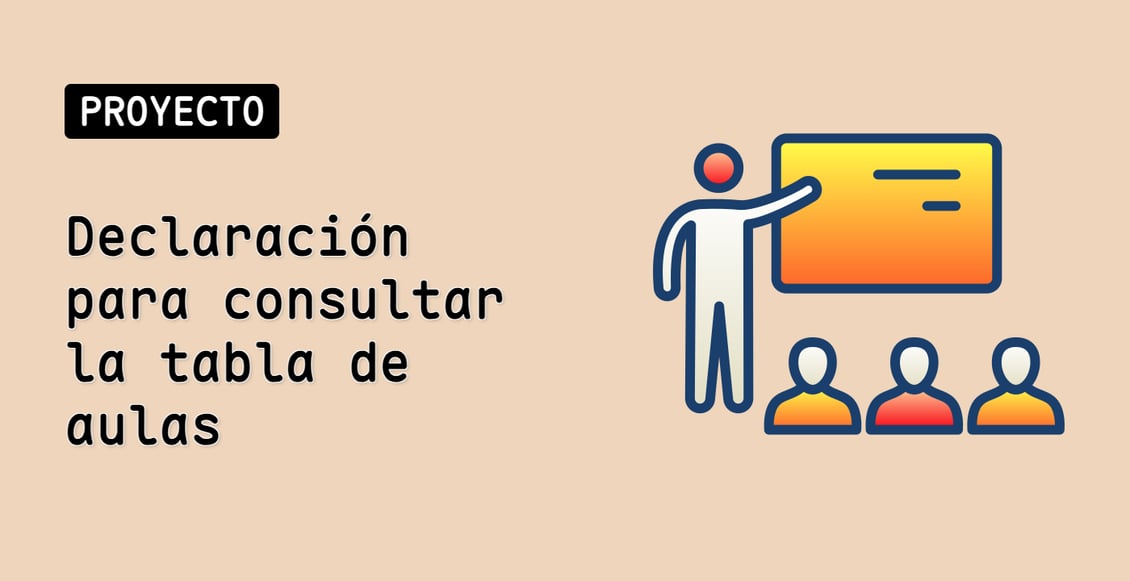 Declaración para consultar la tabla de aulas