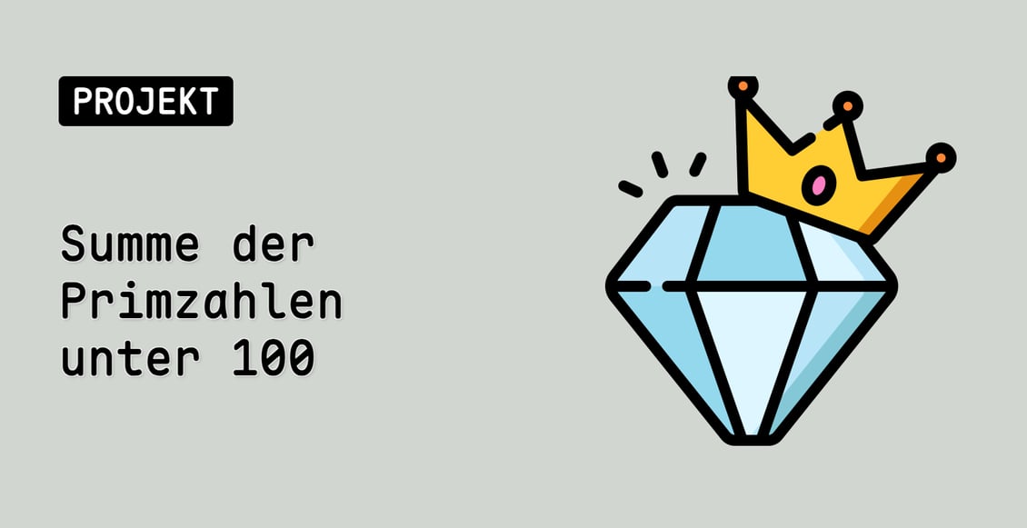 Summe der Primzahlen unter 100