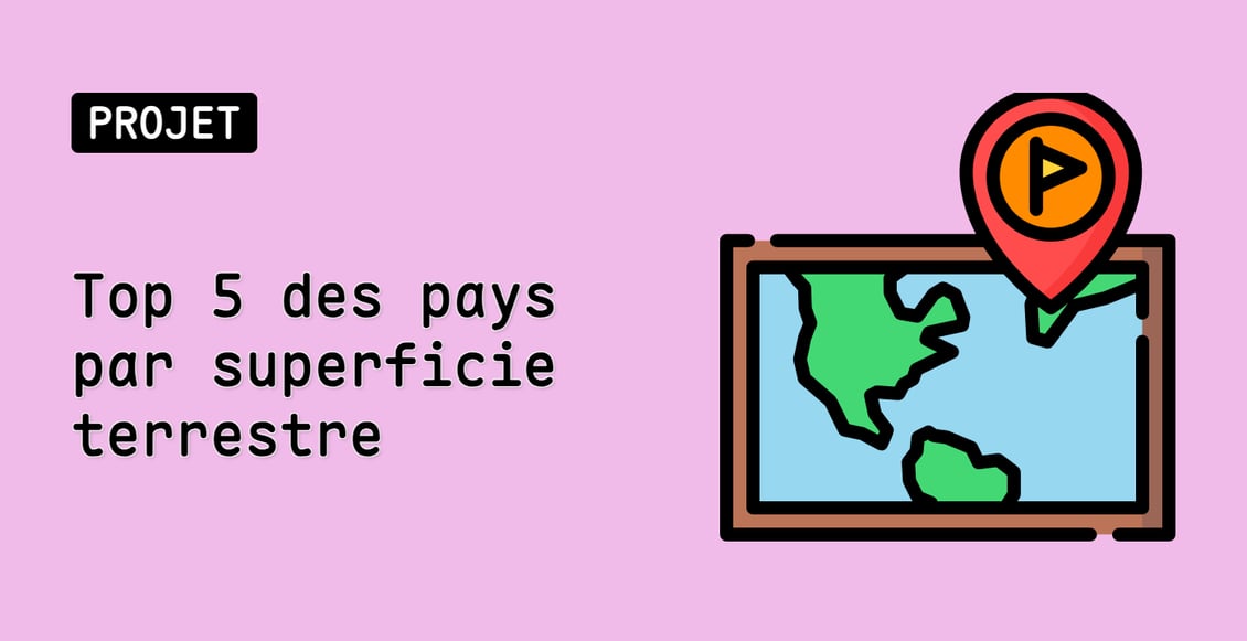 Top 5 des pays par superficie terrestre