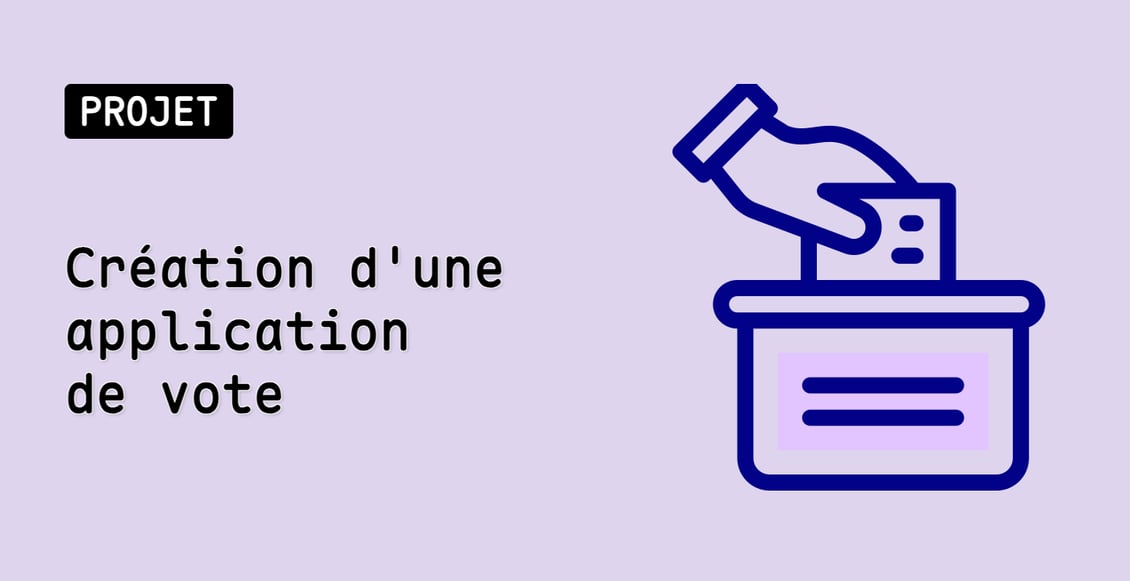 Création d'une application de vote