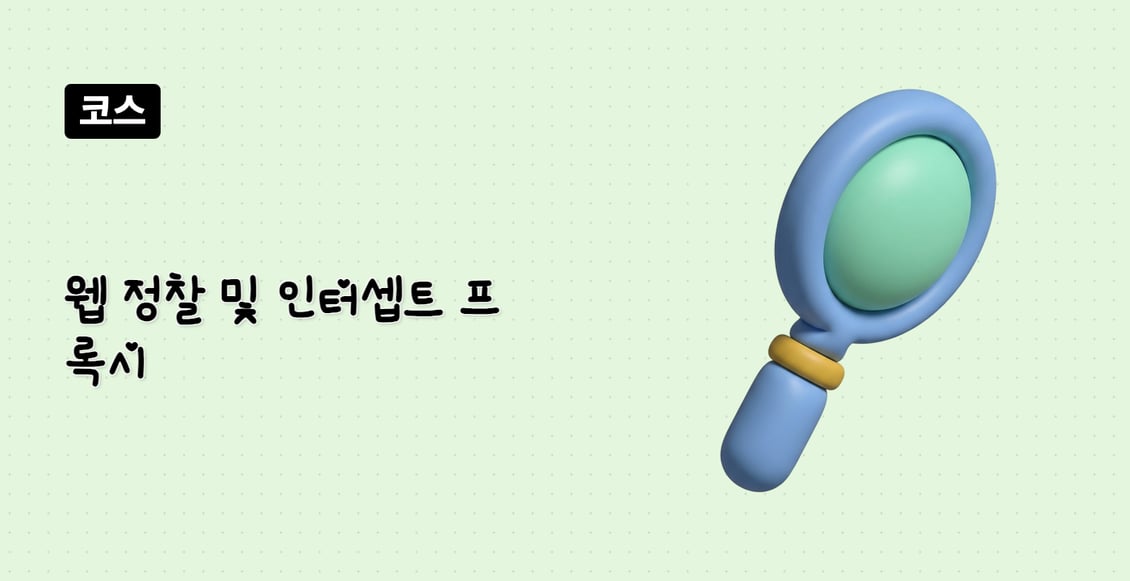 웹 정찰 및 인터셉트 프록시