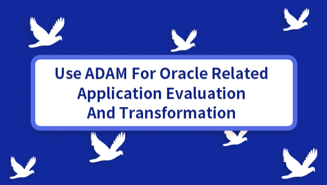 Use ADAM for Oracle Related Application Evaluation and Transformation